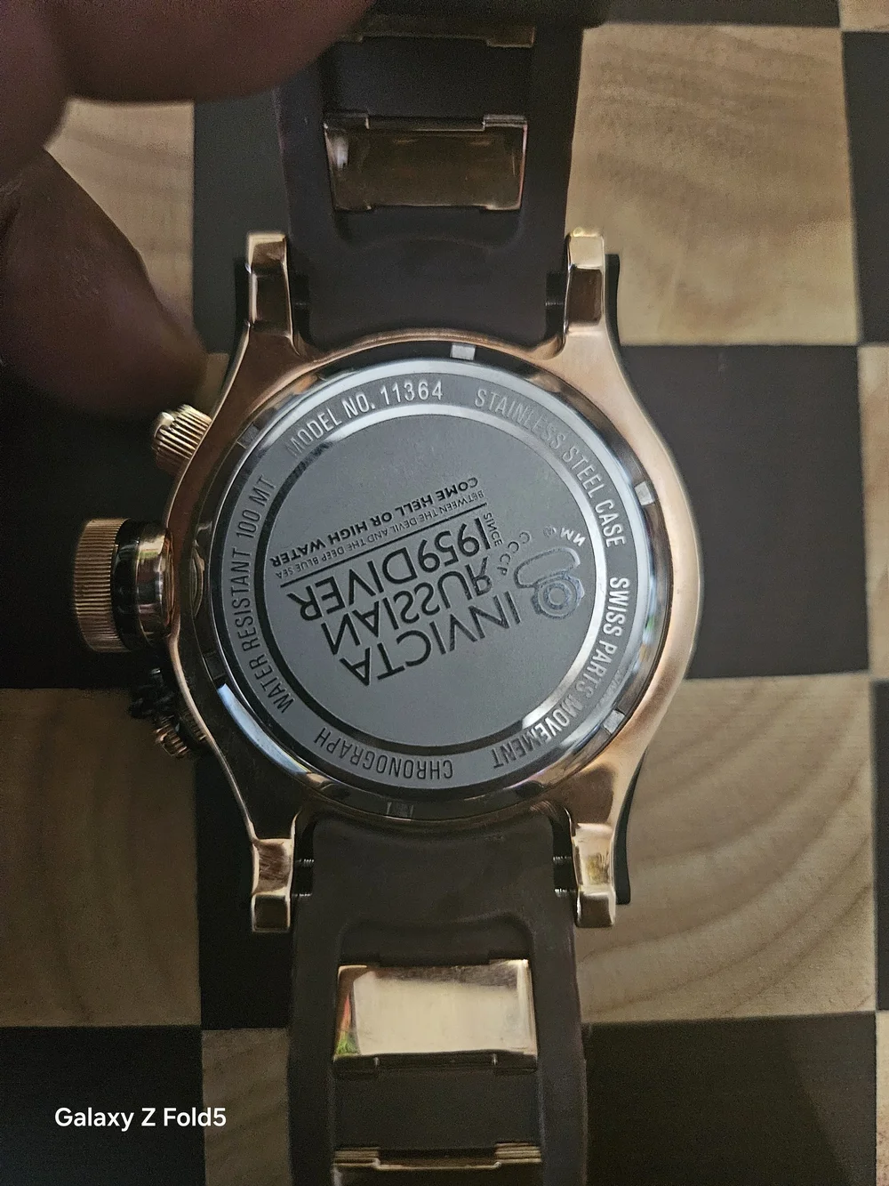 Invicta Russian Diver 52mm Rose Gold And Brown Watch